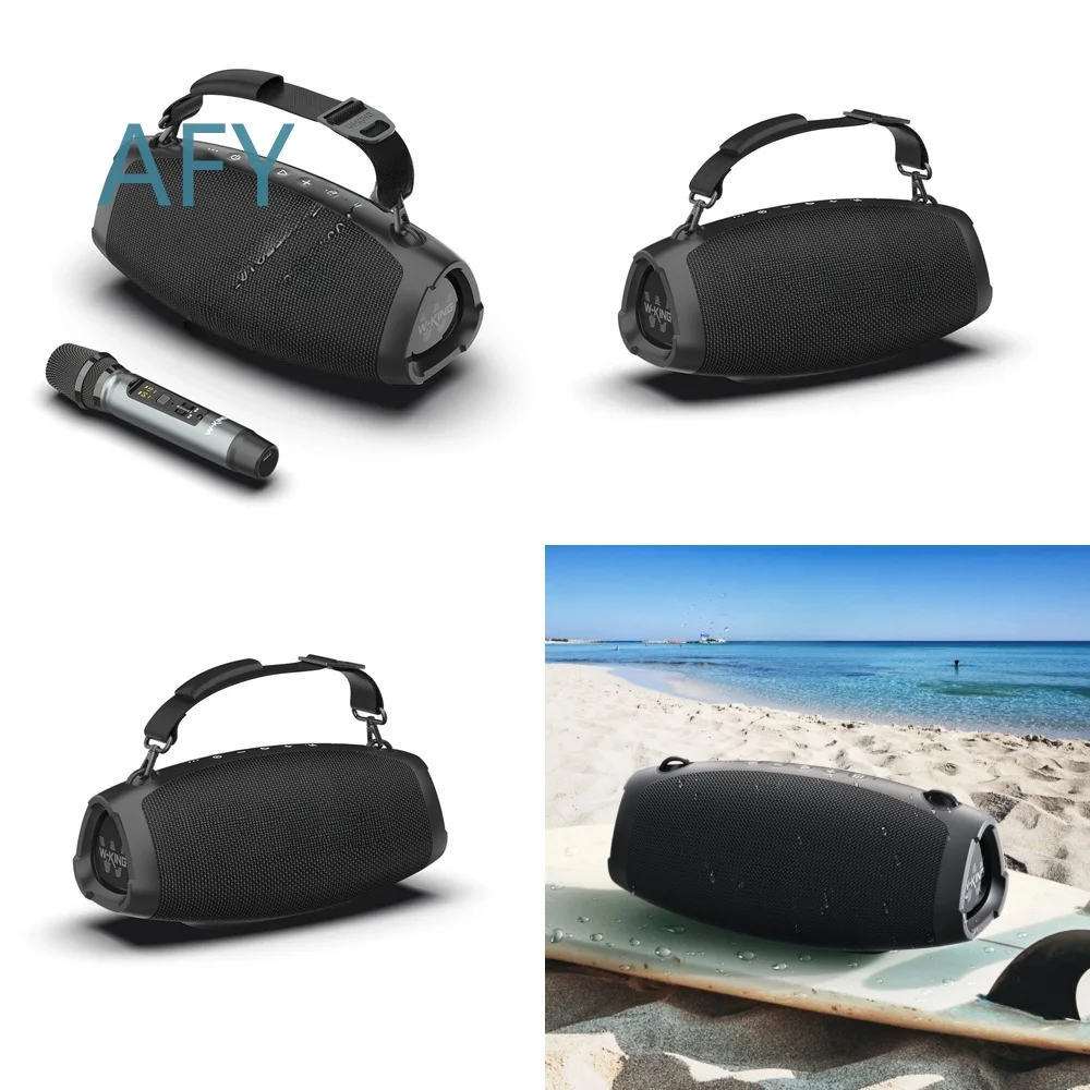 Portable Waterproof Outdoor Speaker for W-KING X10 IPX6 Boombox with Carry Strap Bluetooth Wireless Sound System