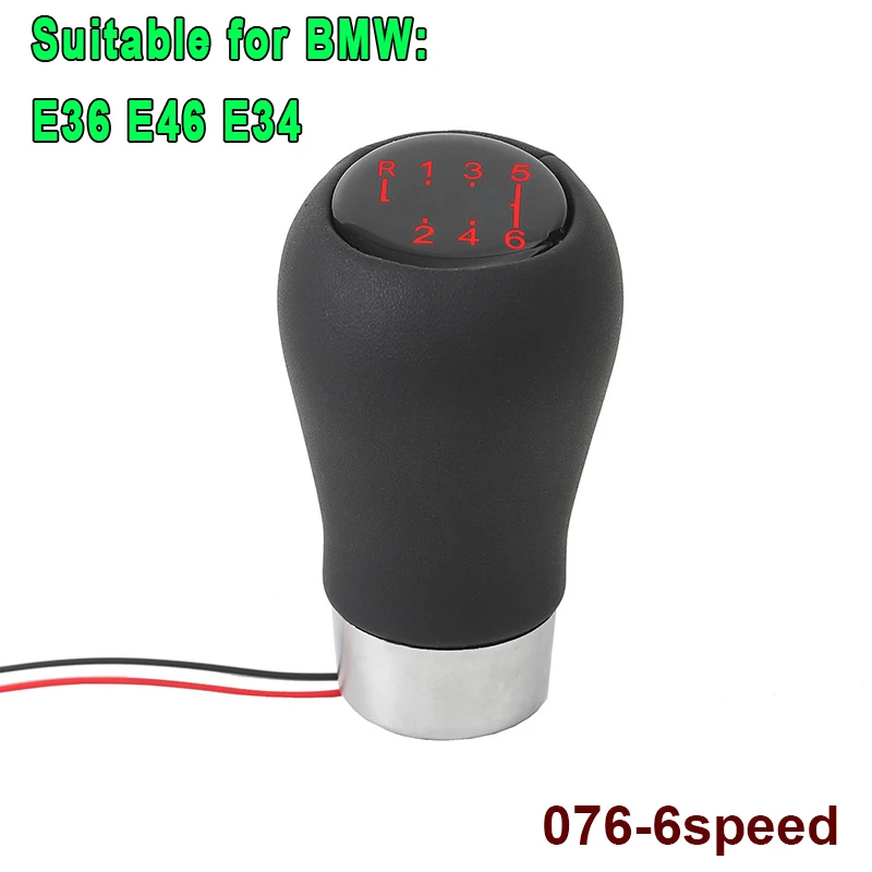 

LED Lights Manual Gear Shift Knob For BMW E36 E46 E34 Transmission Knob 5Speed 6Speed Shift Knob Gear Lever Gear Shift Handball