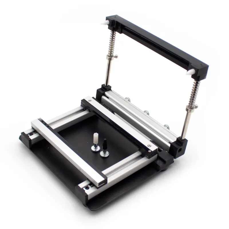 100x100MM Manual Small Screen Printing Station SMT PCB Steel Mesh Solder Paste Printing Table