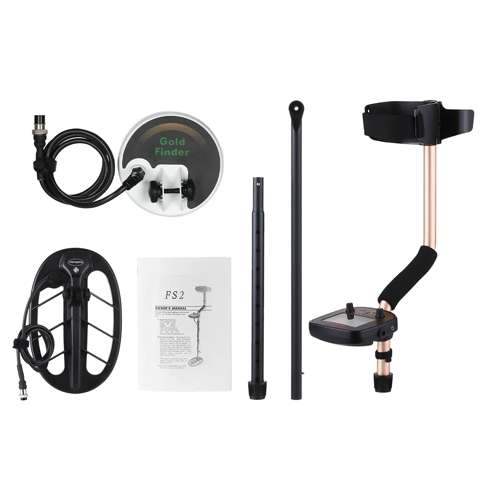 Alta Sensibilidade Detector de metais impermeável, Treasure Finder, Precise Locator, Gold Search, 11 "Coil e 5" Coil, FS-2