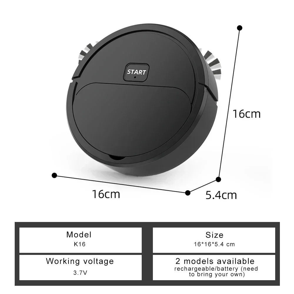 2024 automatico portatile Mini casa pavimento robot aspirapolvere USB ricaricabile bagnato asciutto tre In uno spazzatrice per la casa