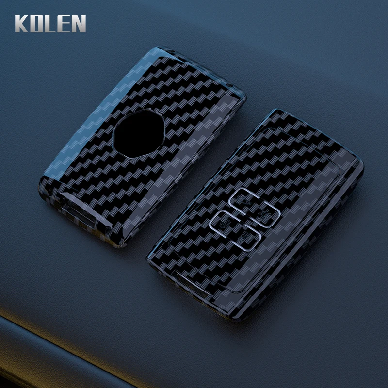 ABS Carbon Fiber Car Key Case Cover For Renault Koleos Captur Kadjar Megane Clio Scenic Talisman Arkana Zoe For Dacia Sandero 