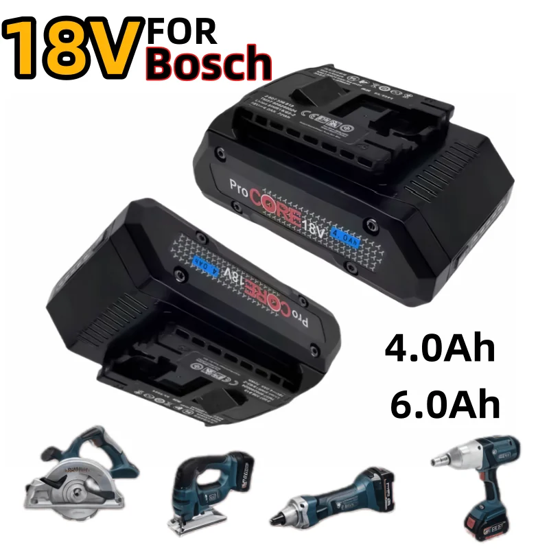 

21700 мощная литиевая батарея 5C ProCORE для замены аккумулятора Bosch 18 В, 4,0 Ач 6,0 Ач BAT609 BAT618 GBA18V80