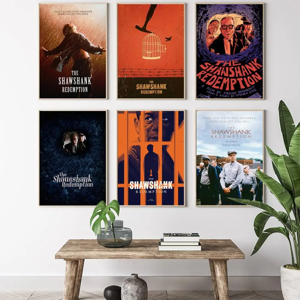 The Shawshank Redemption Painting Calligraphy HD Canvas Poster living room bedroom bar aesthetic