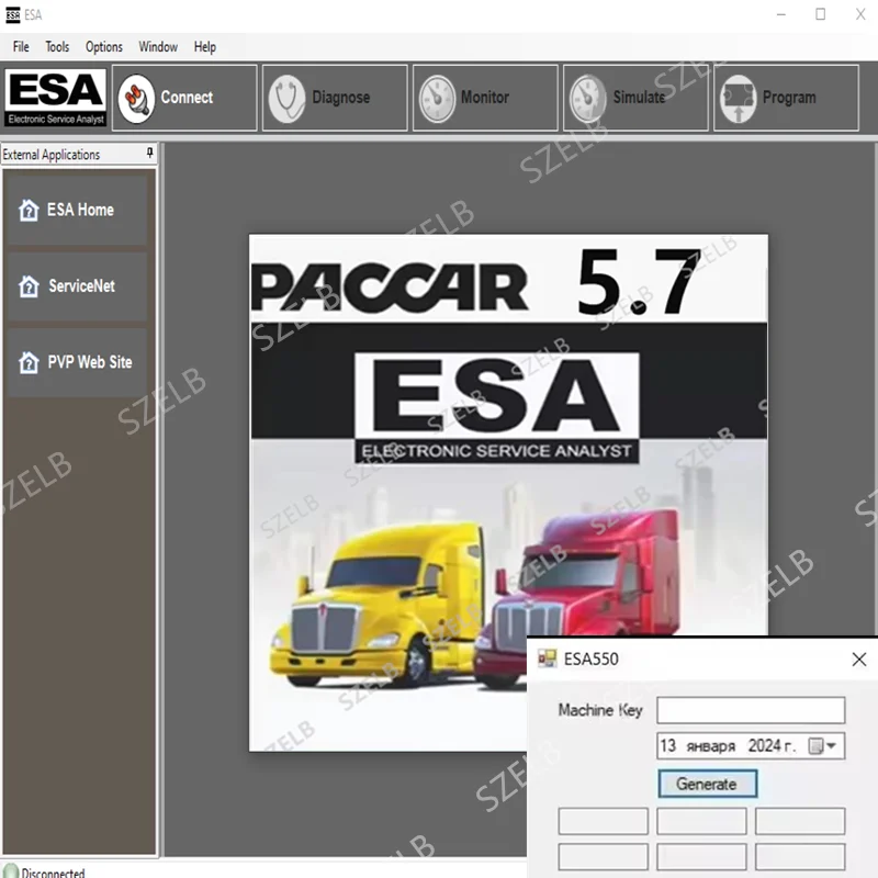 ESA Electronic Service Analyst 5.7+ SW Flash Files 2024+keygen UNLOCK for Paccar with Unlimited installation