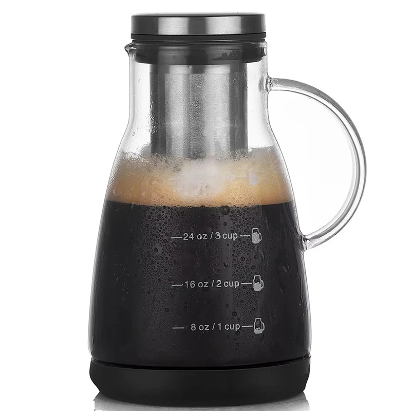 

960Ml Dual-Use Cold Brew Coffee & Tea Maker, Espresso Ice Drip Glass Pot With Filter,Glass Pot For Home Use