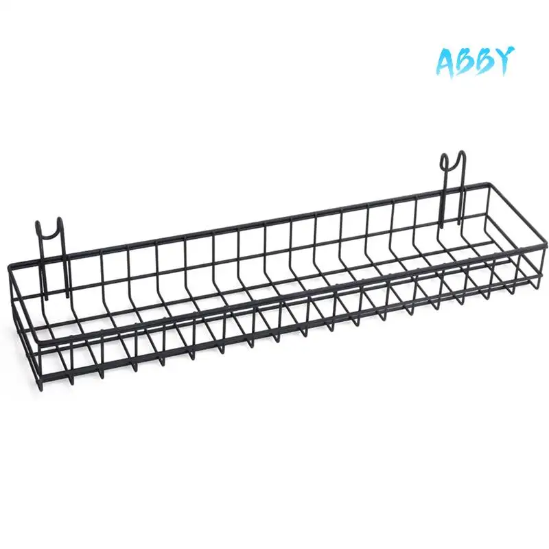 

ABBY-3X Hanging Basket For Wire Wall Grid Panel, Multi-Function Wall Storage And Display Basket, 40X10X5CM, Black Painted