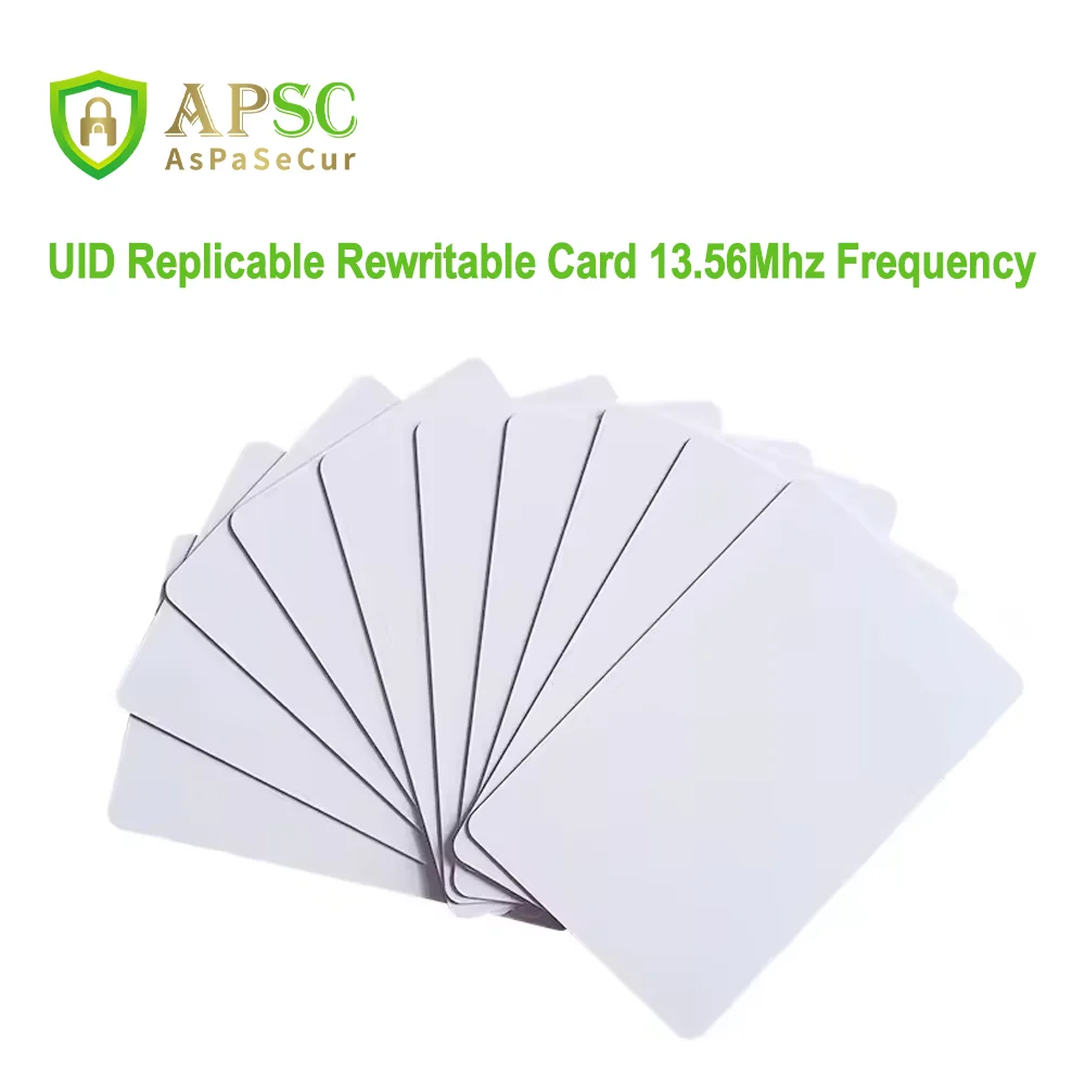 UID Changeable 13.56MHz IC Card Replicable & Rewritable 1k M1 S50 Waterproof Proximity Card 0.8mm for Duplicator Copy Tag Token