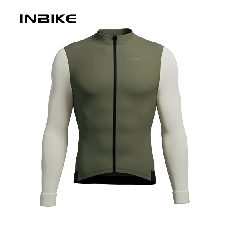 Inbike fleece heren fietsjersey winterfietsen sets warm met lange mouwen pak soad fietsen fietsjack overalls rijpak