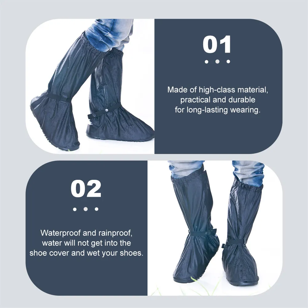 

2Pcs Professional Waterproof Boot Covers Wear-Resistant Cycling Shoe Covers Portable Convenient Outdoor Riding Shoe Protectors