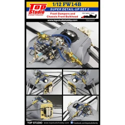 Top Studio TD23227 1/12 FW14B Front Dampers Detail-Up Set 2 For Tamiya 12029 Model Car Modifications Hand Made Model Set