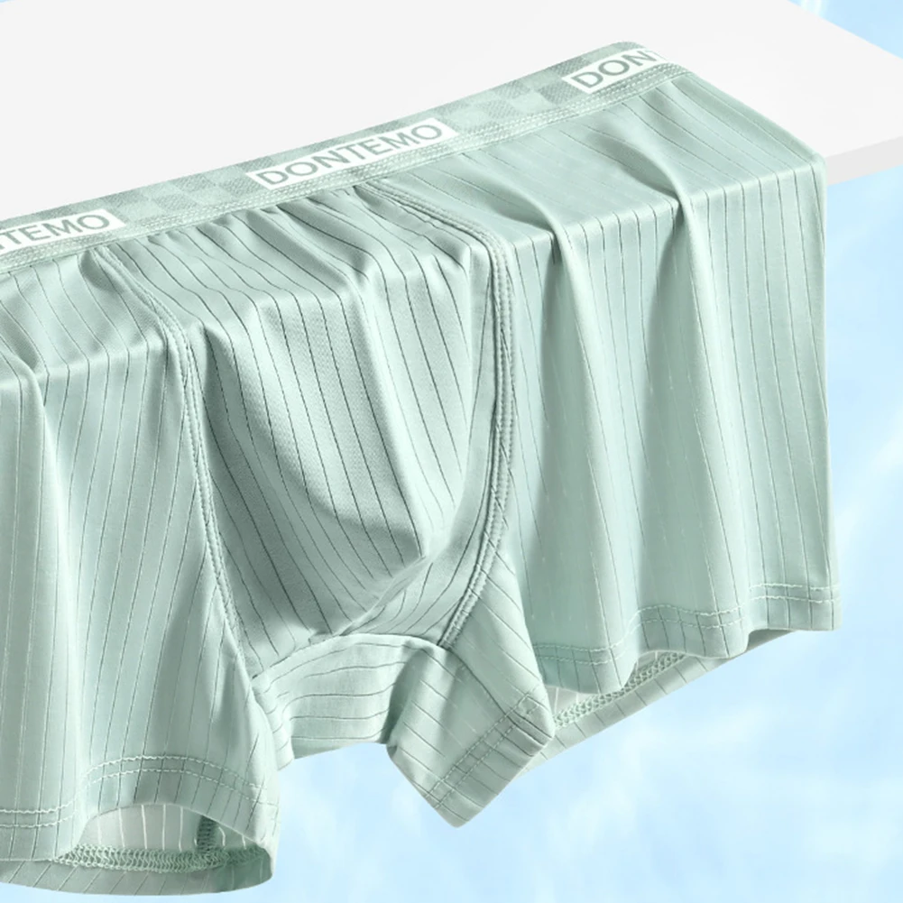 Thin Sexy Men Breathable Lingerie Ice Silk Soft Underwear Underpants Bulge Pouch Panties Boxershorts Trunks
