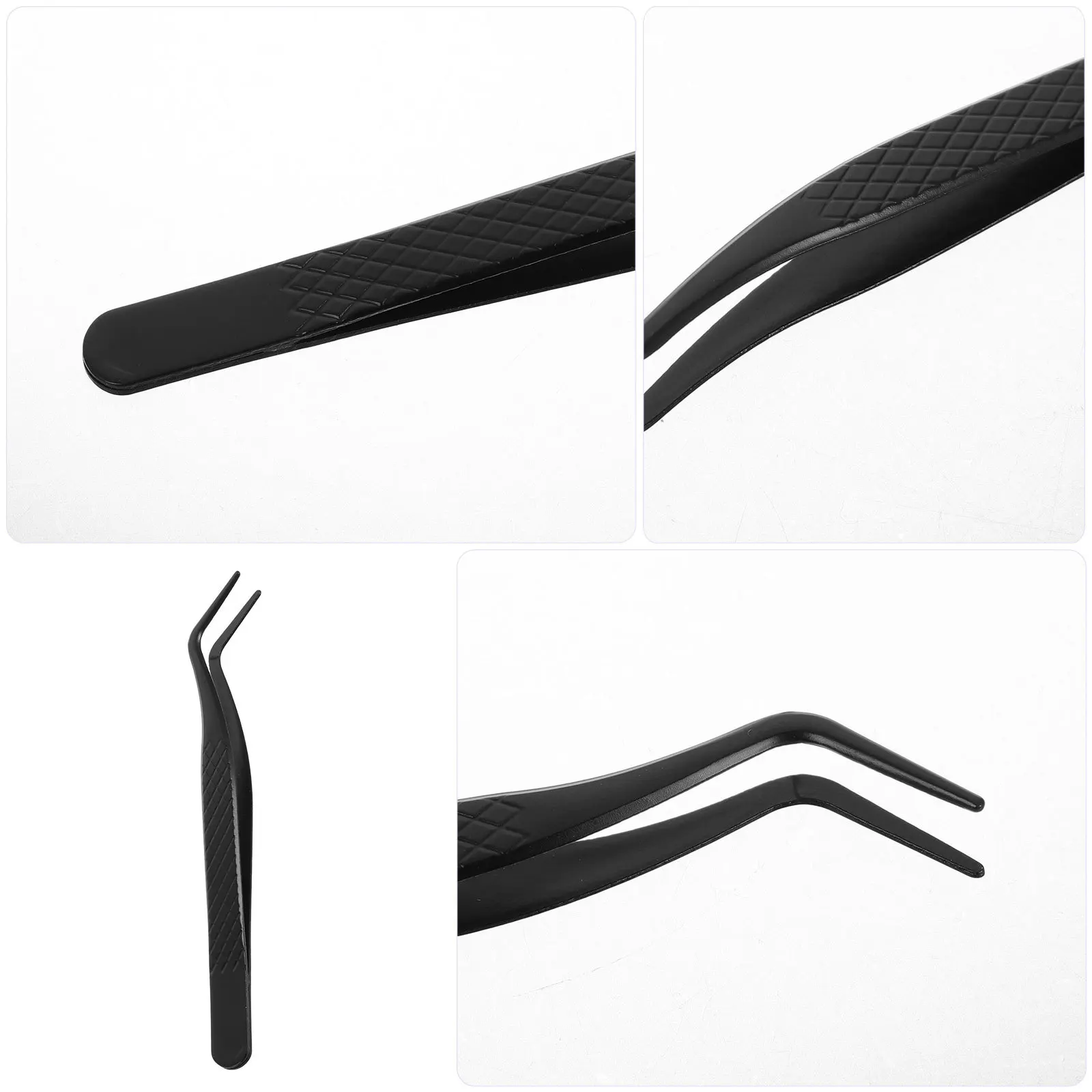 Mini-Wimpernpinzette aus Edelstahl mit gebogener Spitze, Präzisions-Applikator-Werkzeug für falsche Wimpern, Wimpernverlängerungswerkzeug, einfache Verwendung