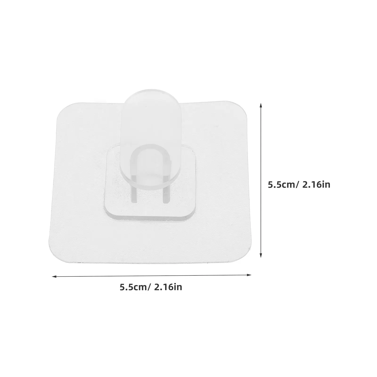5Pcs Adhesive Hanging Hooks Heavy Duty Transparent Self Stick Wall Hooks for Bathroom Kitchen Shower Towels Keys