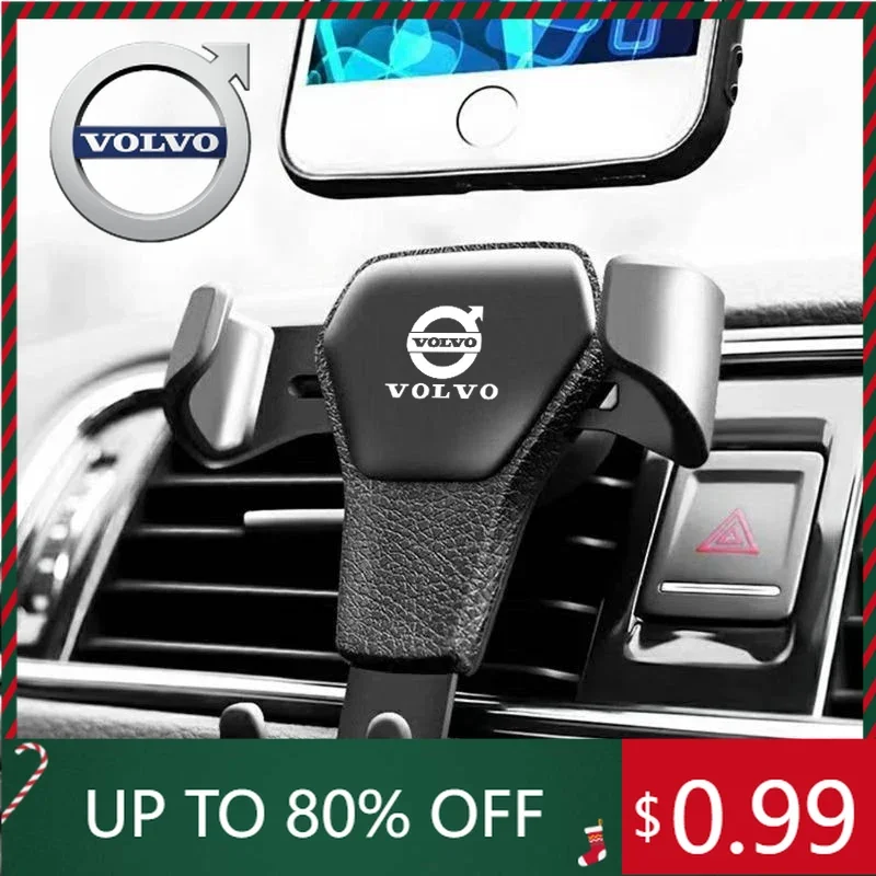 

Автомобильный держатель для телефона с эмблемой, зажим для вентиляционного отверстия, подставка для мобильного телефона, поддержка Volvo Rdesign V60 V40 XC90 S60 C30 XC60 V50 V70 S90