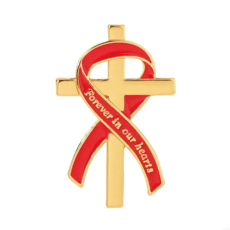  Sympathy Ribbon Crosses Pin Badge for Memorial Guest Tables