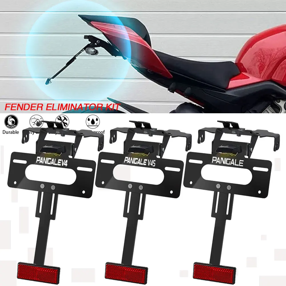 

Motorcycle License Plate Holder Bracket Light Fender Eliminator Kits For Ducati Panigale V4 SP2 30° Anniversario 916 2024 - 2025