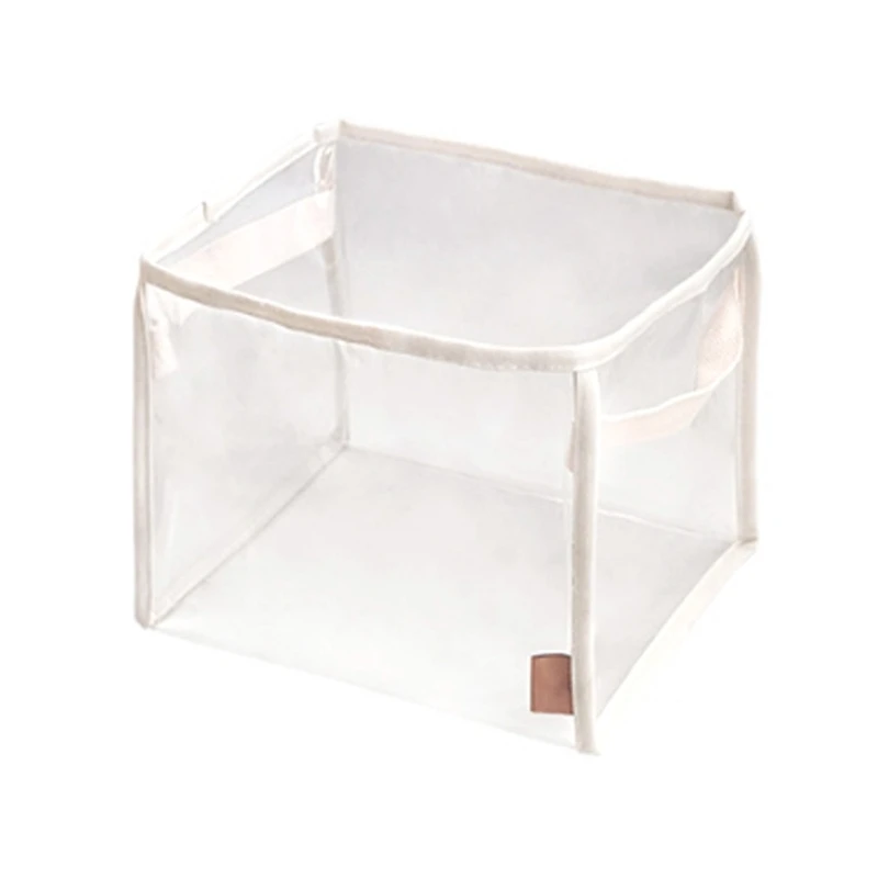 Clear Toy Sorting Bin Portable Storage Basket Easy Clean for Kids Parents Home Accessory Round Corner Household