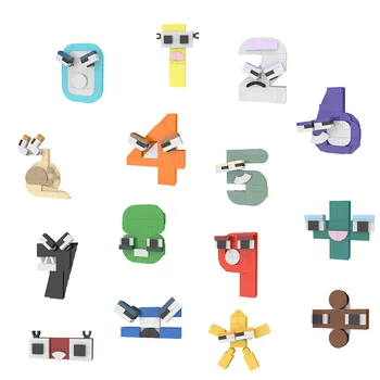 Numéro Lore Alphabet dessin animé Animal 0-9 numéro bloc de construction ensemble éducation Numberblock poupée pour enfants enfants cadeau d'anniversaire