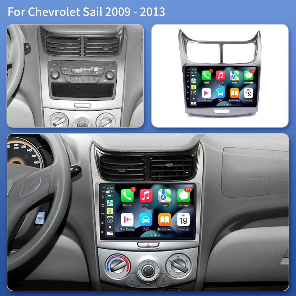 Car Stereo Radio Multimedia Player For Chevrolet Sail 2009-2014 GPS RDS DSP FM Wireless Carplay Android Auto 2 din DVD Head Unit