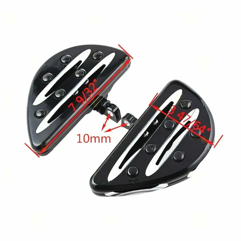 Chrome Motorcycle Rear Passenger Floorboards Floor Boards Foot Pegs For Harley Electra Road Glide Dyna FLHR softai V-Rod