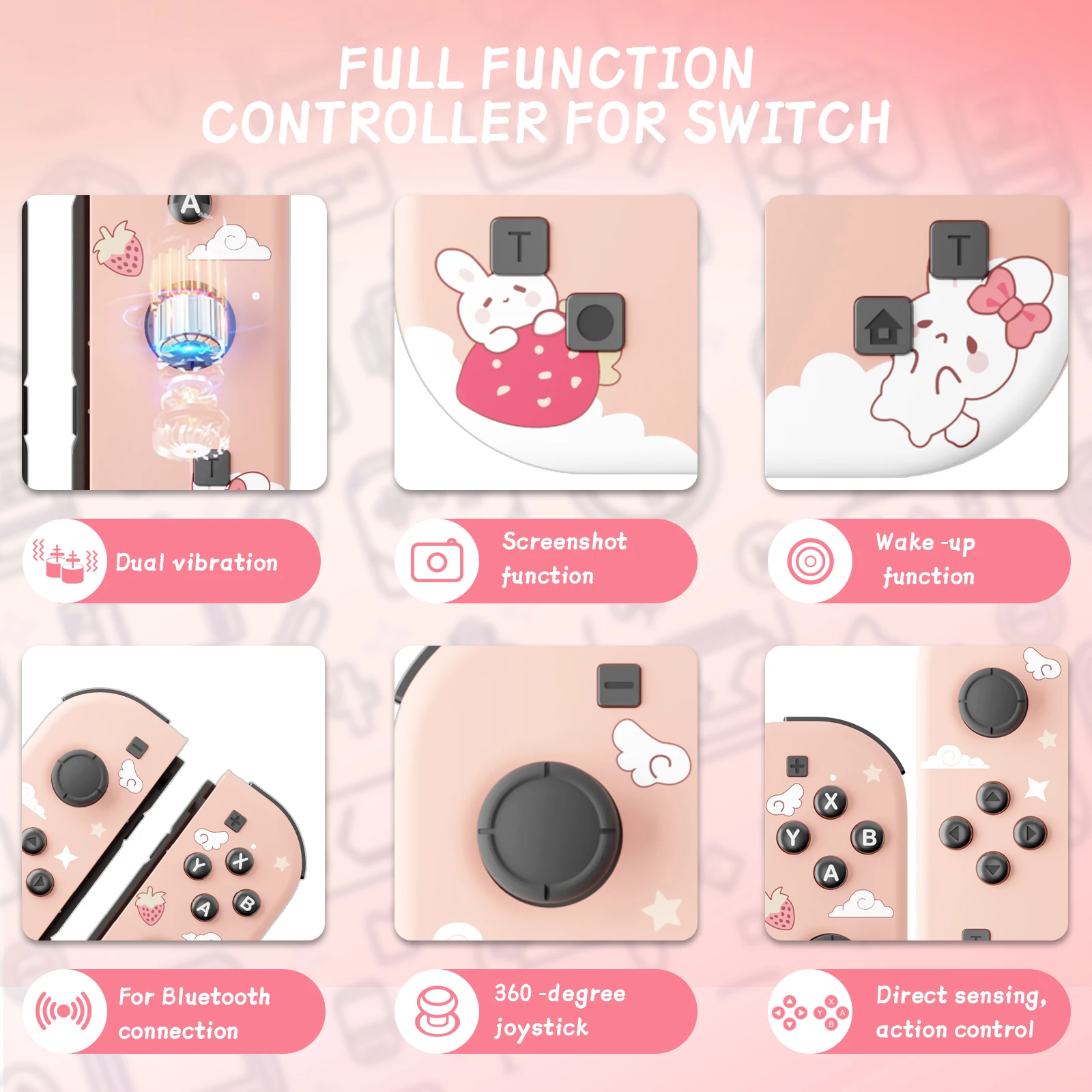 Joycons لنينتندو سويتش/Oled/Lite/Pc ملحقات ألعاب وحدة التحكم اللاسلكية مع لوحة ألعاب بلوتوث للاستيقاظ الاهتزاز التوربيني
