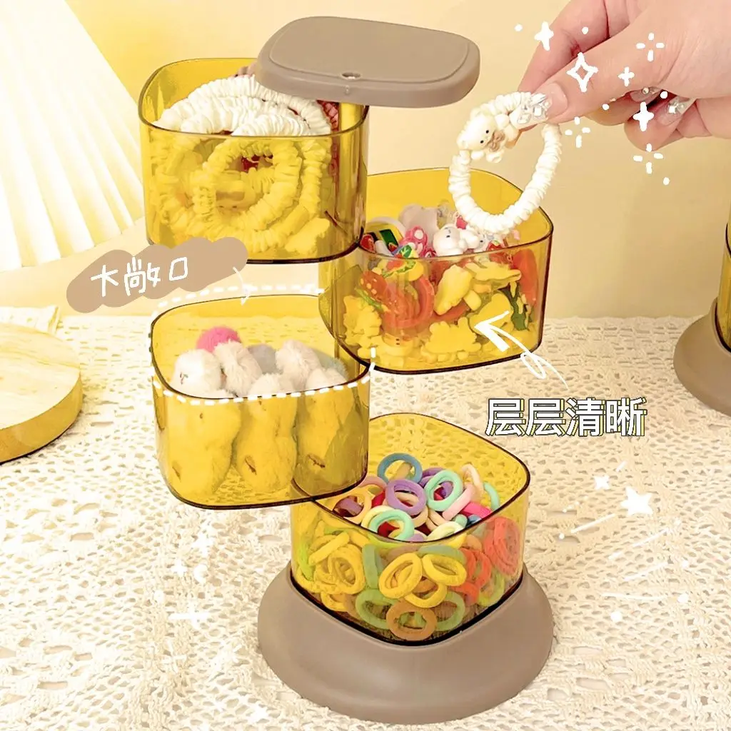 

Jewelry storage box, jewelry hairpin, headrope storage, dormitory bedroom, dustproof desktop, transparent finishing