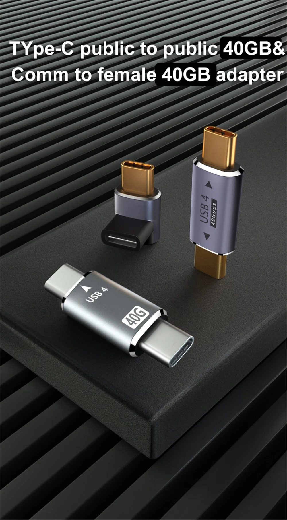 

Мини USB 100 40 Гбит/с Thunderbolt 3 адаптер 8K @ 60 Гц USB Type C папа-папа PD Вт Зарядное устройство преобразователь данных для Macbook Pro Air Dell
