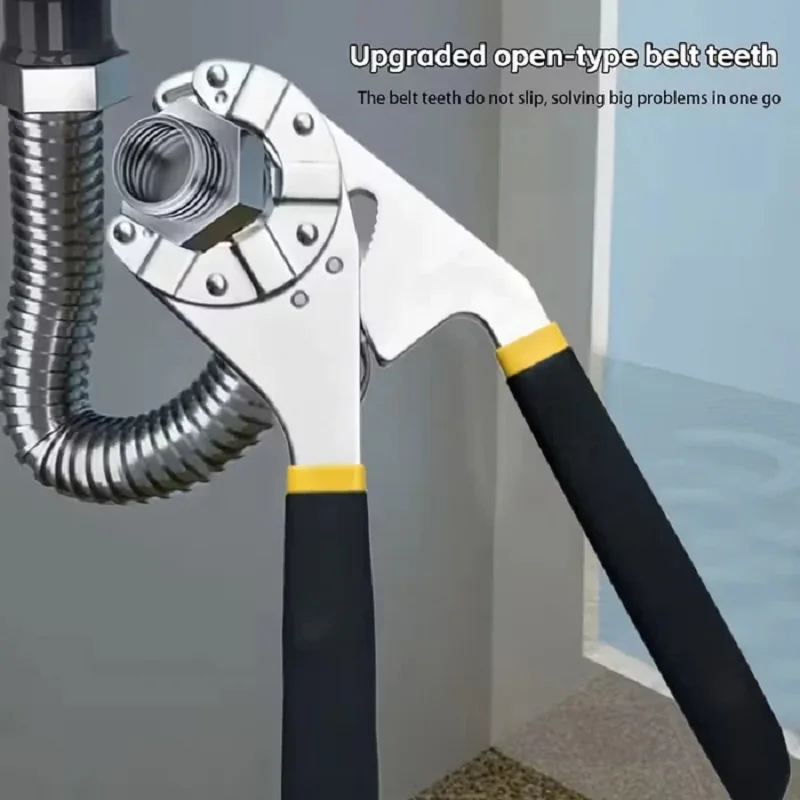 

14-In-1 Multi-Purpose Adjustable Wrench 8 inches High Carbon Steel Sawtooth Tight Bite Design Professional Open-end Wrench
