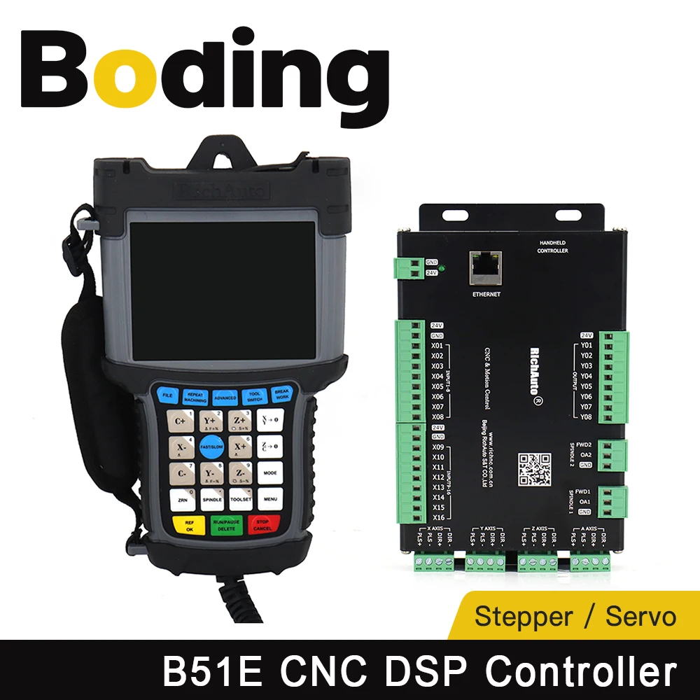 

BODING RichAuto DSP B51 USB CNC Controller B51S B51E 3 Axis Controller Support Stepper and Servo for CNC Router Control