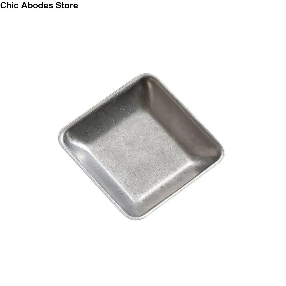 Plato de salsa coreano de acero inoxidable, bandeja de inmersión de forma Irregular de estilo Industrial, plato de condimentos separado Vintage para barbacoa, 2 uds.
