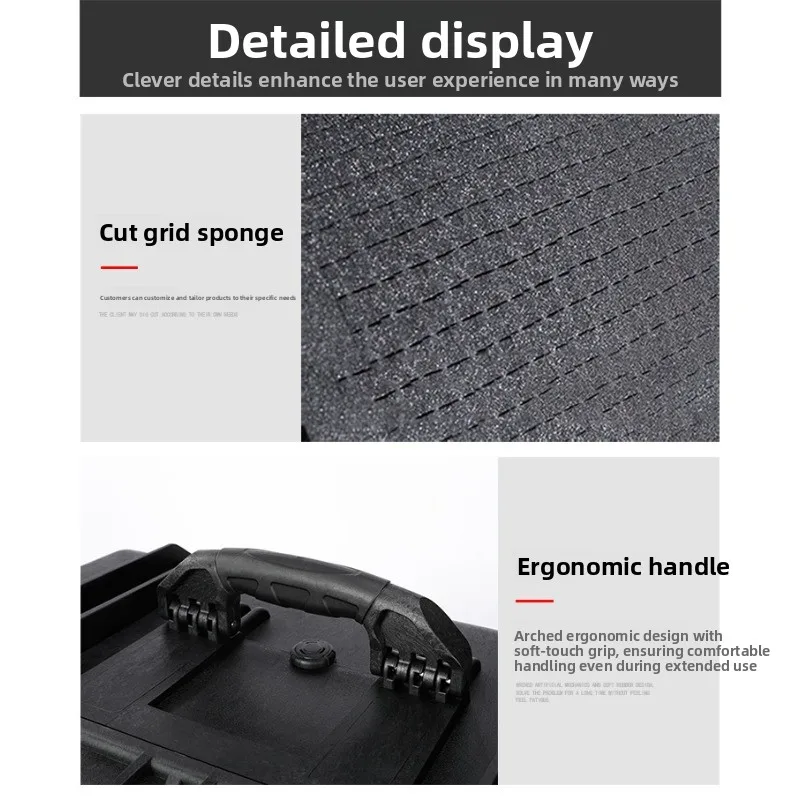 Plastic instrument toolbox, photographic equipment moisture-proof box, electronic product storage box