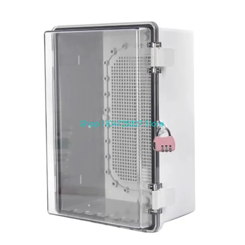 D8KF Strong Water Resistant Electrical Enclosures Lockable Designs Socket Protector with Lock Upgrades for Outdoor Application