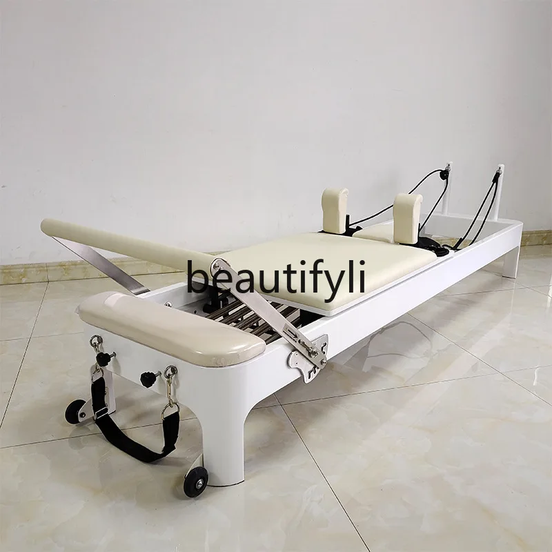 

Imported Rubber Wood White Lacquer Core Bed Yoga Studio Personal Training Fitness Equipment Pilates Yoga Training Bed