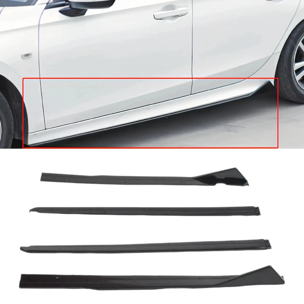 

Side Skirts Extension Splitters For 2022-2025 Honda Civic V Style Glossy Black