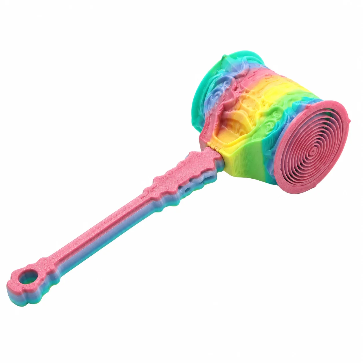 Kids Hammer Toy 3D Printed Elastic Cartoon Figurine Stress Relief Desk Decor for Office Party Gift Durable PLA Collectible