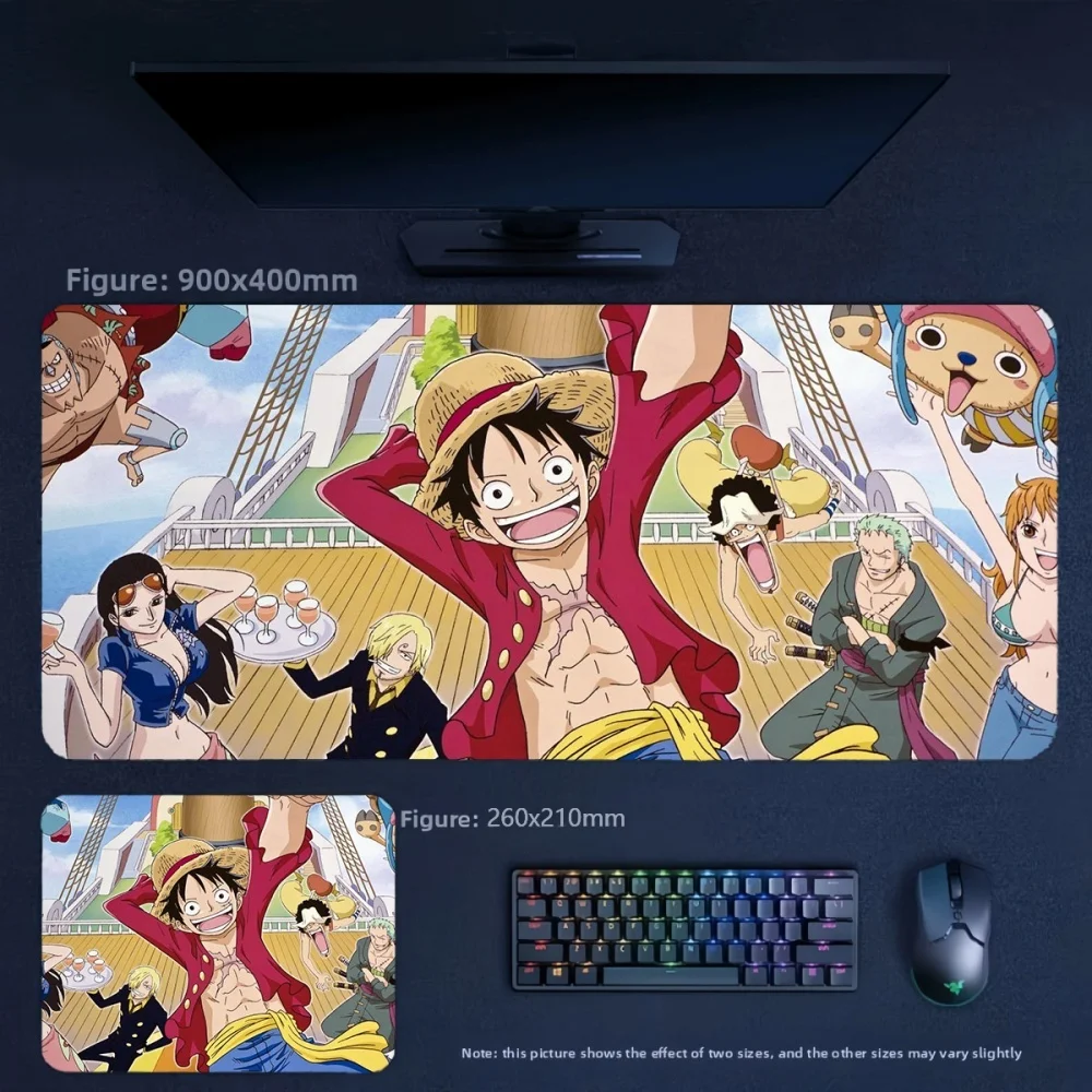 High Definition Animation ONE PIECE Luffy Zoro Leather Mouse Pad Comfortable Leather Material Waterproof and Anti Slip Table Mat