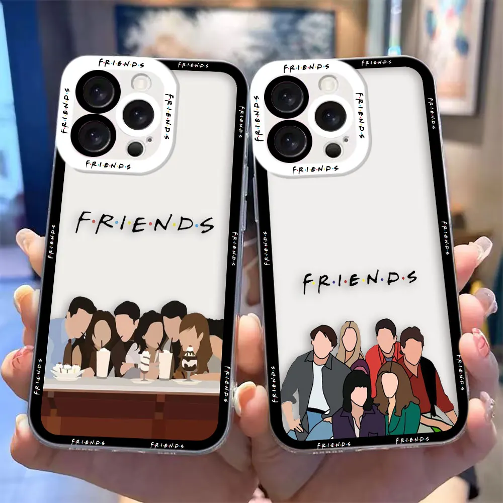 Friends TV Show Coffee Clear Phone Case For Samsung Galaxy A73 A72 A71 A55 A54 A53 A52 A52S A51 A50 A35 A33 A32 A31 A30 A22 Case