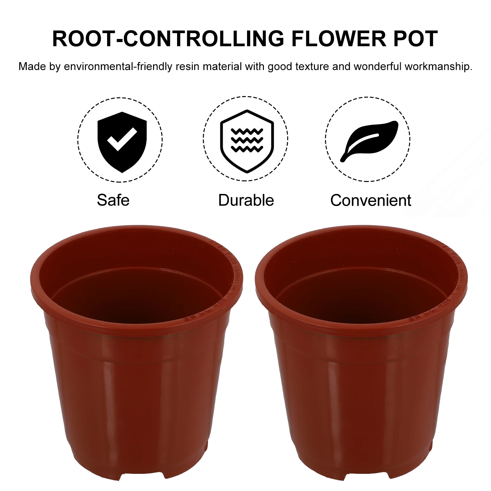 

15 Pcs Root Control Flower Pots 11 5cm Diameter 11cm Height 8cm Bottom Gardening Planters Balcony Indoor Nursery Kitchen Resin