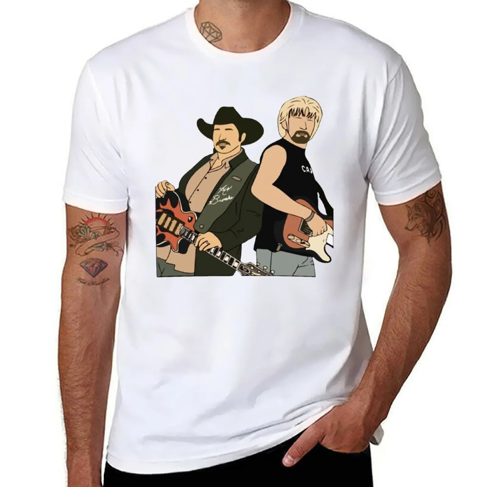 

Brooks and Dunn Country Duo Throwback Silhouette T-Shirt t shirt for man 100 percent cotton graphic t shirts for man T-Shirt