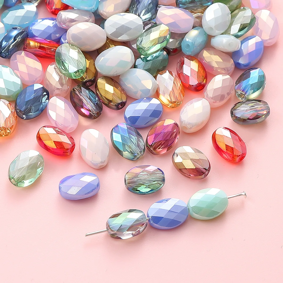 TX75 10Pcs/Lot 8x11mm Cut Transparent Beads Scattered Beads Diy Handicraft Accessories Handmade DIY  Accessories Materials