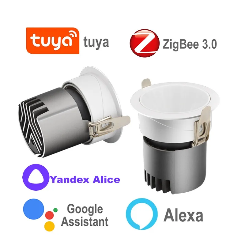 

Zigbee Tuya Smart Downlight Alice Alexa Heme Assistant Hue Led Spot Light Zigbee2mqtt Dimmable Ceiling Lamp Kitchen Room