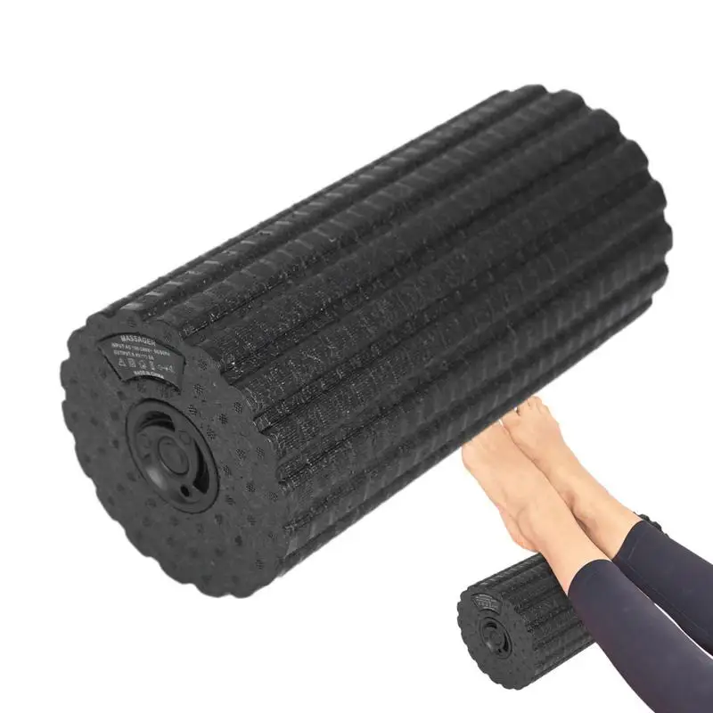 Electric Vibrating Foam Roller 4-Speed Yoga Column Rechargeable Fitness Muscle Massage Roller Backrest Leg Adjustment Yoga Block