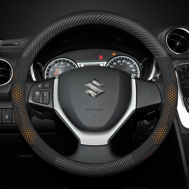 Car Steering Wheel Cover For Suzuki Ignis Jimny S-Cross Swift SX4 Vitara Alto Baleno Equator Ciaz Samurai Ertiga Accessories