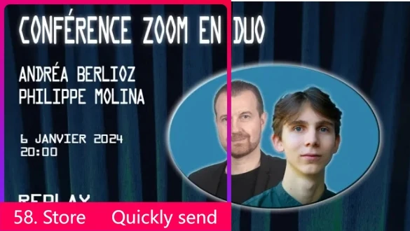 

New 2025 Conférence ZOOM en duo avec Andréa Berlioz & Philippe Molina - Magic tricks ( 58 Store Download )