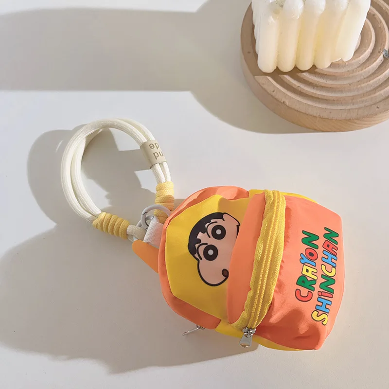 Nouveau Kawaii dessin animé Crayon shin-chan sac de téléphone portable lanière changement ample Bluetooth sac de rangement Anti-perte sac cadeaux de noël