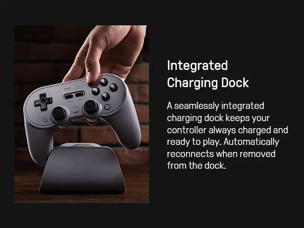 8BitDo - Pro 3 وحدة تحكم بلوتوث لسويتش 1/2 Windows، Apple، بعصي تحكم TMR، زناد قابل للتبديل، زر قابل للتبديل - 2