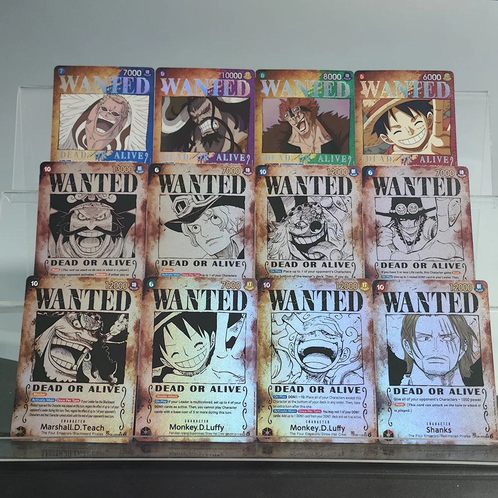 

Коллекционная карточка-игрушка: Самодельные альтернативные иллюстрации персонажей One Piece (Луффи, Шанкс, Эйс, Тич, Роджер, Кайдо, Дофламинго) в стиле PTCG