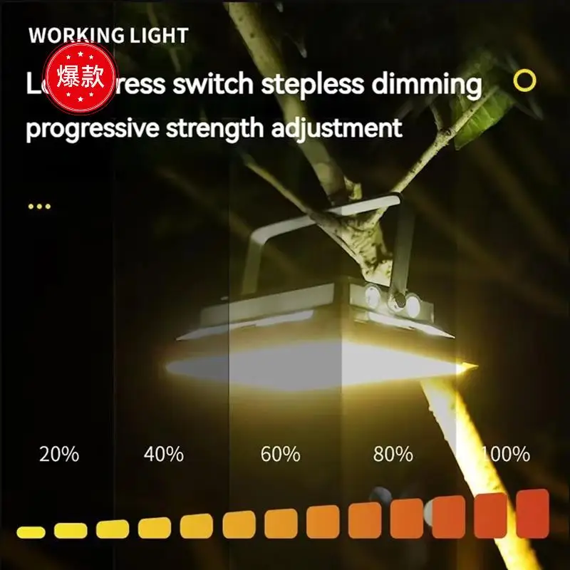 

Rechargeable LED Camping Light,Waterproof Outdoor Searchlight With Hanging Hook For Emergency,Night Activities