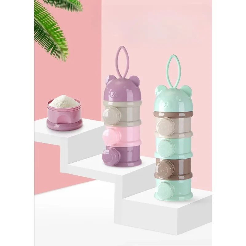 

Многослойная упаковочная коробка для детской формулы, портативная для уличного использования с одним отделением, маленькая коробка для одного еды для младенцев